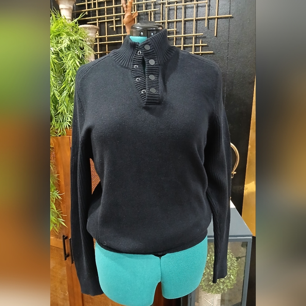 Alfani Black Knit Sweater Size L